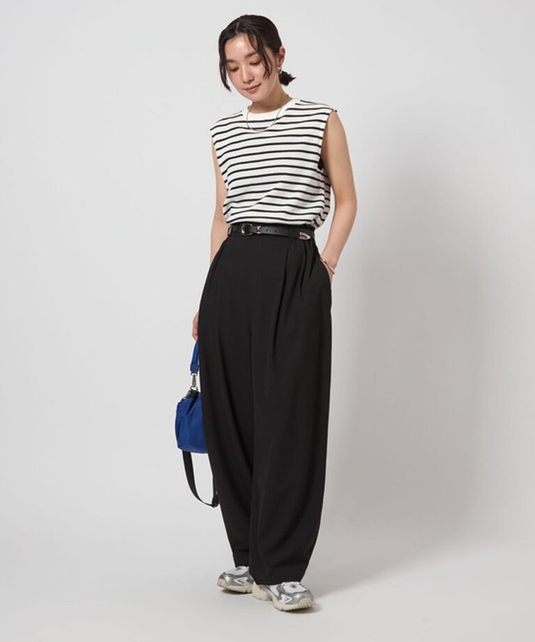 UNITED ARROWS green label relaxing「【WEB限定】＜at ease＞ワッフル ノースリーブ Tシャツ」|Tシャツ・カットソー|