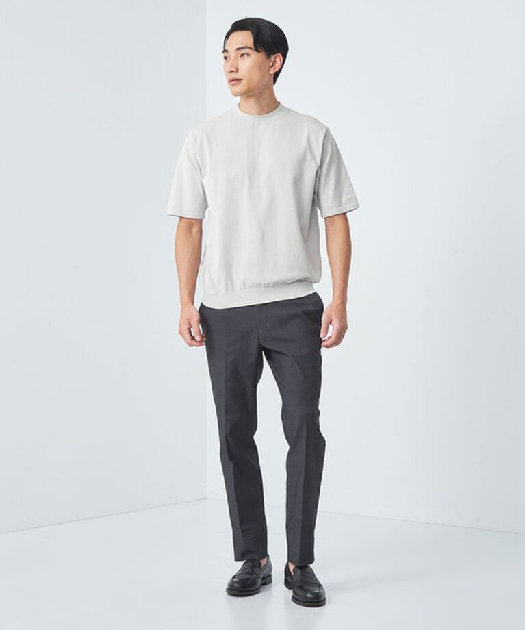 UNITED ARROWS green label relaxing「A+ テンジク クルーネック 半袖 ニット -ハンドウォッシャブル-」|ニット・セーター|