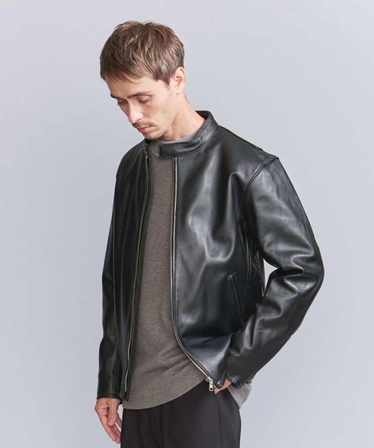 BEAUTY&YOUTH UNITED ARROWS「シープレザー シングル ライダース ジャケット」|その他|BLACK