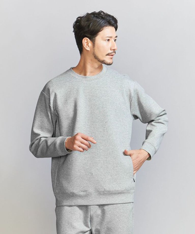 BEAUTY&YOUTH UNITED ARROWS「【WEB限定 WARDROBE SMART】ダブルニット クルーネック スウェット/セットアップ対応」|スウェット・ジャージ|MD.GRAY