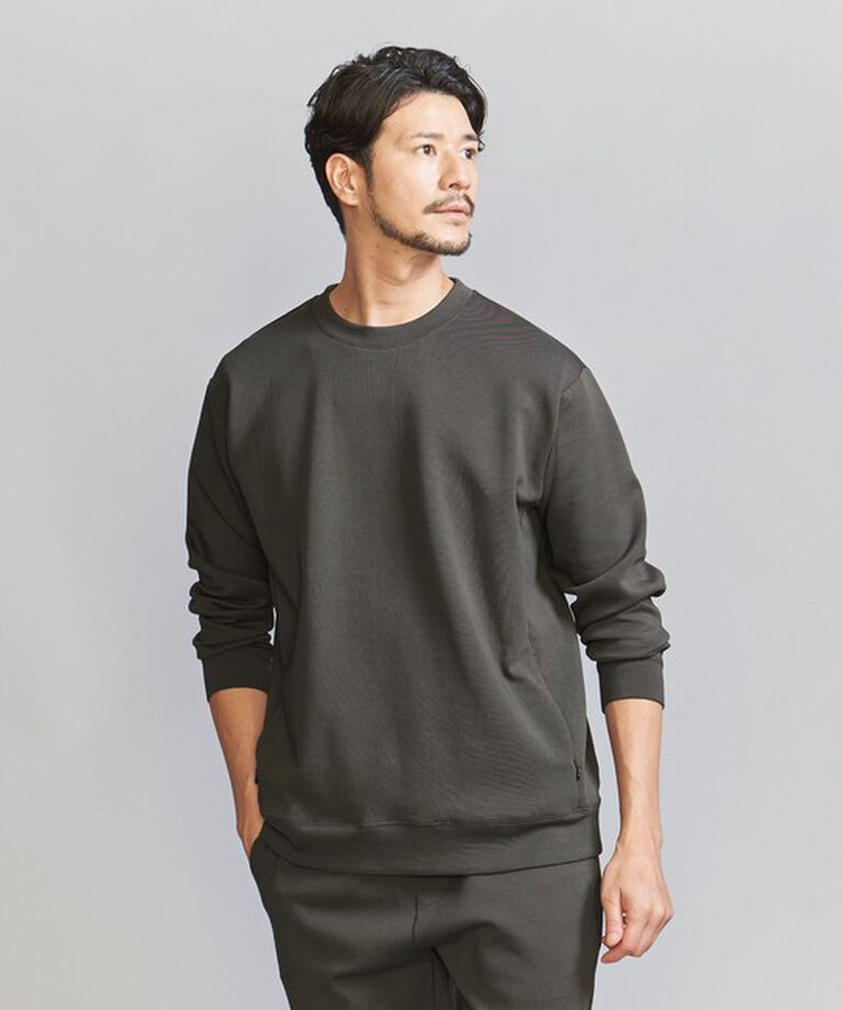 BEAUTY&YOUTH UNITED ARROWS「【WEB限定 WARDROBE SMART】ダブルニット クルーネック スウェット/セットアップ対応」|スウェット・ジャージ|