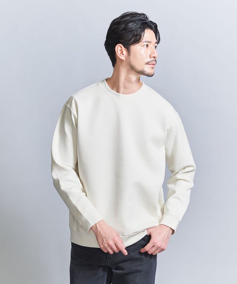 BEAUTY&YOUTH UNITED ARROWS「【WEB限定 WARDROBE SMART】ダブルニット クルーネック スウェット/セットアップ対応」|スウェット・ジャージ|