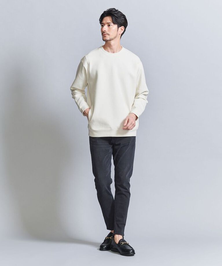 BEAUTY&YOUTH UNITED ARROWS「【WEB限定 WARDROBE SMART】ダブルニット クルーネック スウェット/セットアップ対応」|スウェット・ジャージ|