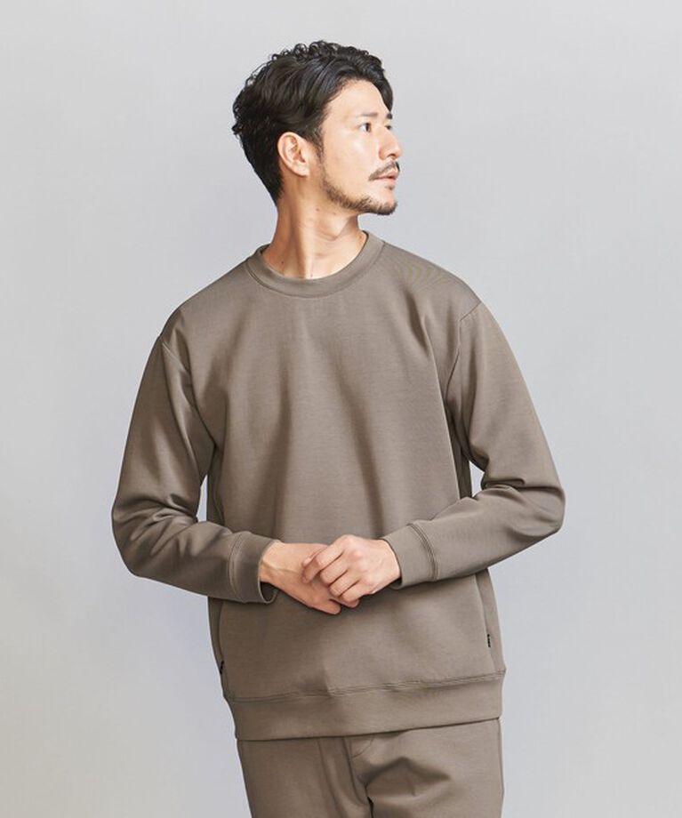 BEAUTY&YOUTH UNITED ARROWS「【WEB限定 WARDROBE SMART】ダブルニット クルーネック スウェット/セットアップ対応」|スウェット・ジャージ|OLIVE