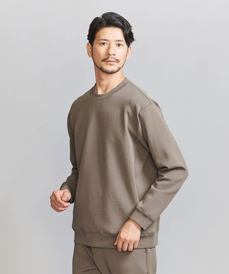 BEAUTY&YOUTH UNITED ARROWS「【WEB限定 WARDROBE SMART】ダブルニット クルーネック スウェット/セットアップ対応」|スウェット・ジャージ|