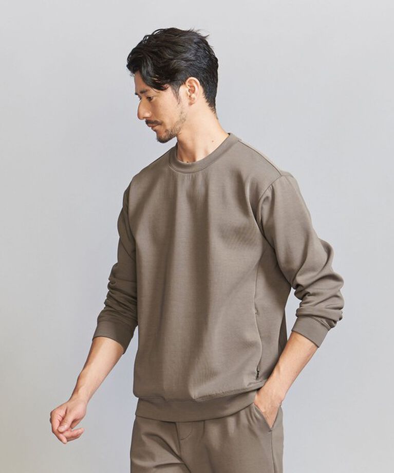 BEAUTY&YOUTH UNITED ARROWS「【WEB限定 WARDROBE SMART】ダブルニット クルーネック スウェット/セットアップ対応」|スウェット・ジャージ|