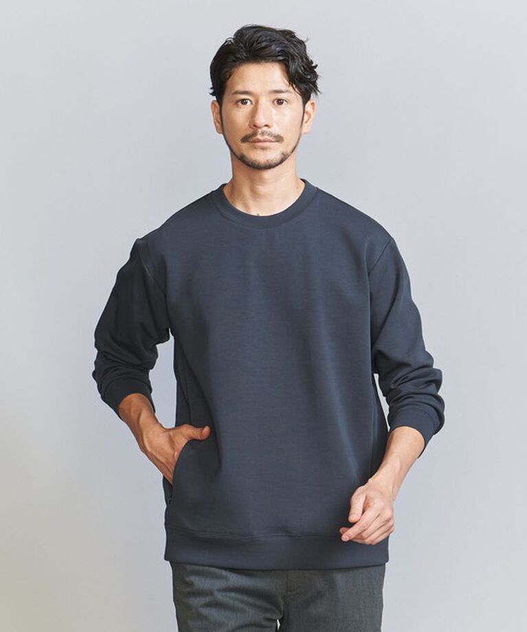 BEAUTY&YOUTH UNITED ARROWS「【WEB限定 WARDROBE SMART】ダブルニット クルーネック スウェット/セットアップ対応」|スウェット・ジャージ|