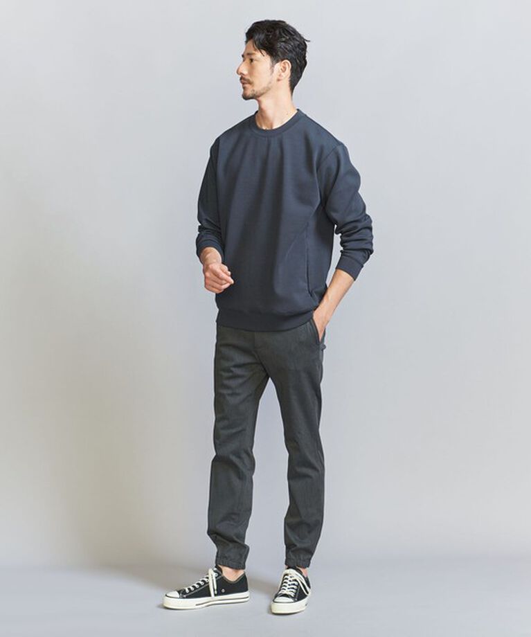 BEAUTY&YOUTH UNITED ARROWS「【WEB限定 WARDROBE SMART】ダブルニット クルーネック スウェット/セットアップ対応」|スウェット・ジャージ|