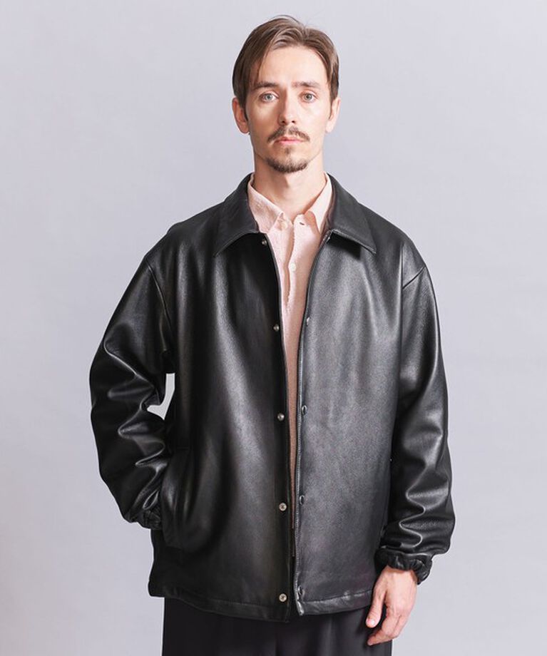 BEAUTY&YOUTH UNITED ARROWS「レザー コーチ ジャケット 4」|その他|BLACK