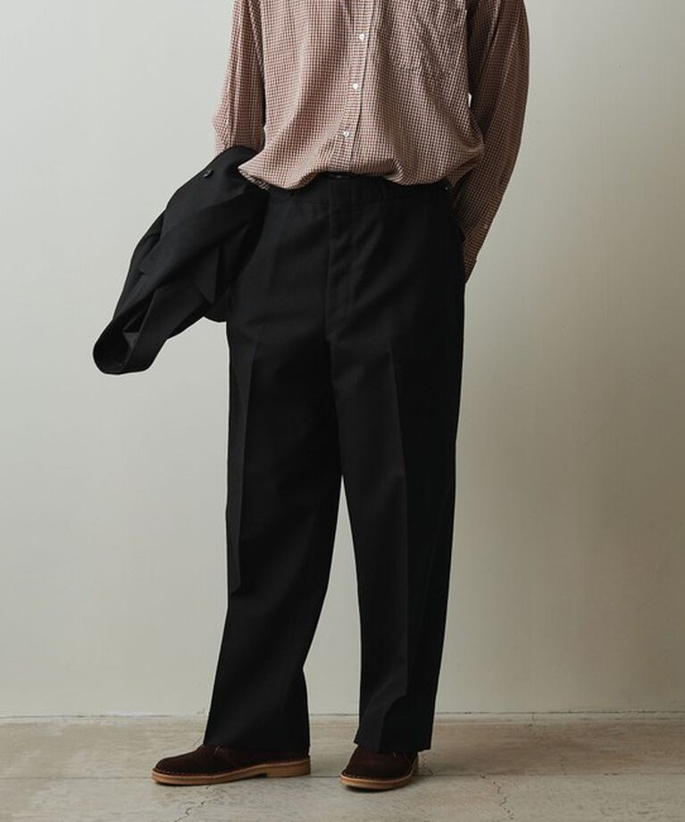 STEVEN ALAN「＜Steven Alan＞ ウール オックスフォード M1 TYPEII パンツ」|スラックス|BLACK