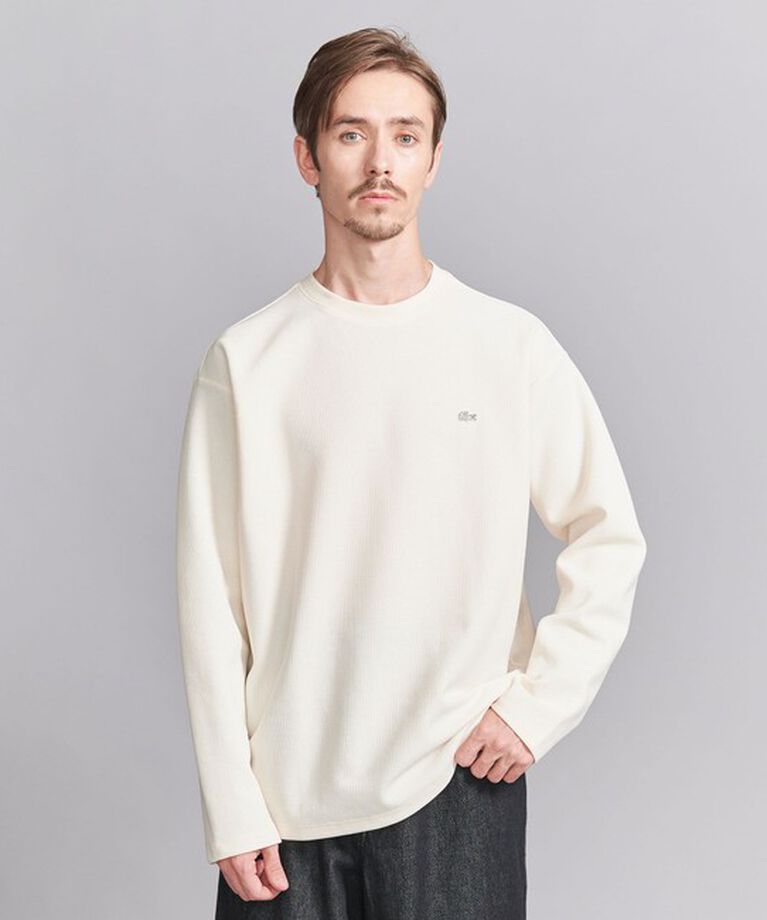BEAUTY&YOUTH UNITED ARROWS「＜LACOSTE for BEAUTY&YOUTH＞ 1トーン ロングスリーブ Tシャツ」|Tシャツ・カットソー|OFF WHITE