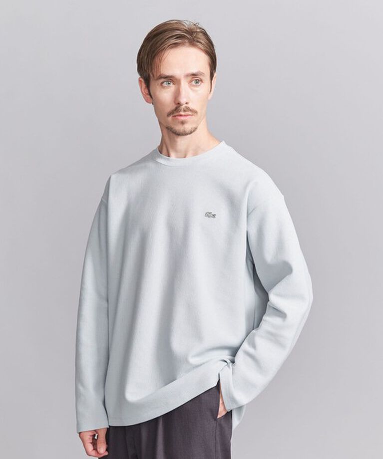 BEAUTY&YOUTH UNITED ARROWS「＜LACOSTE for BEAUTY&YOUTH＞ 1トーン ロングスリーブ Tシャツ」|Tシャツ・カットソー|LT.GRAY