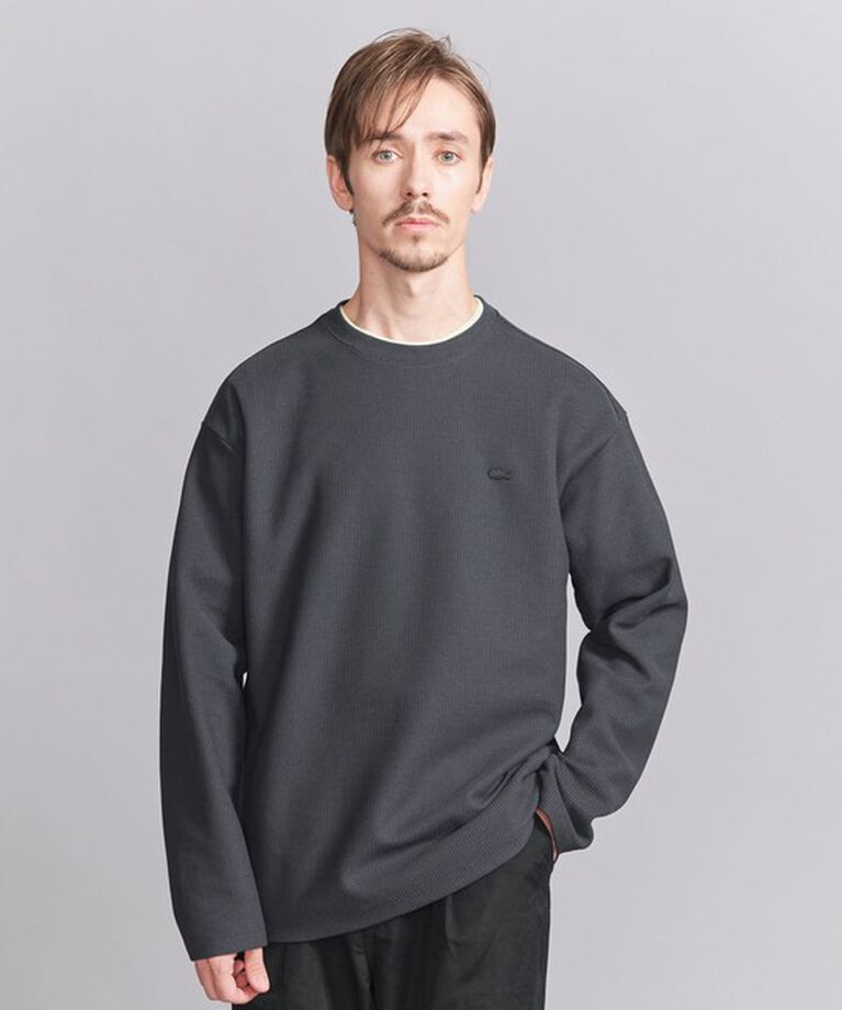 BEAUTY&YOUTH UNITED ARROWS「＜LACOSTE for BEAUTY&YOUTH＞ 1トーン ロングスリーブ Tシャツ」|Tシャツ・カットソー|DK.GRAY