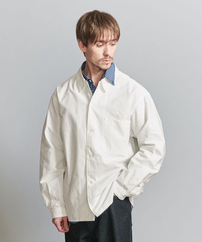 BEAUTY&YOUTH UNITED ARROWS「＜one BEAUTY&YOUTH＞ コットンシルク オックスフォード キャンプカラー フォルムシャツ」|シャツ・ブラウス|