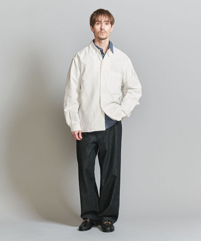 BEAUTY&YOUTH UNITED ARROWS「＜one BEAUTY&YOUTH＞ コットンシルク オックスフォード キャンプカラー フォルムシャツ」|シャツ・ブラウス|