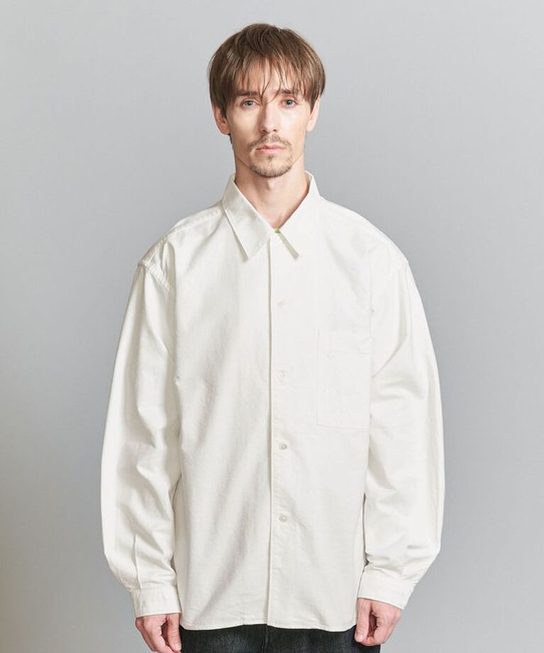 BEAUTY&YOUTH UNITED ARROWS「＜one BEAUTY&YOUTH＞ コットンシルク オックスフォード キャンプカラー フォルムシャツ」|シャツ・ブラウス|
