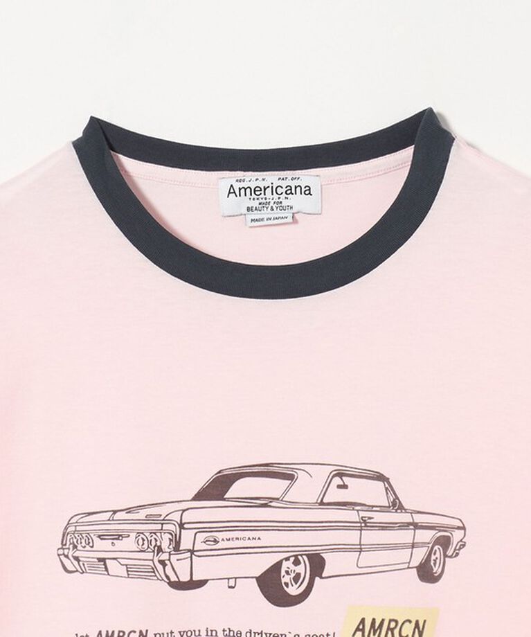 BEAUTY&YOUTH UNITED ARROWS「【WEB限定/別注】＜Americana＞リンガーTシャツ」|Tシャツ・カットソー|