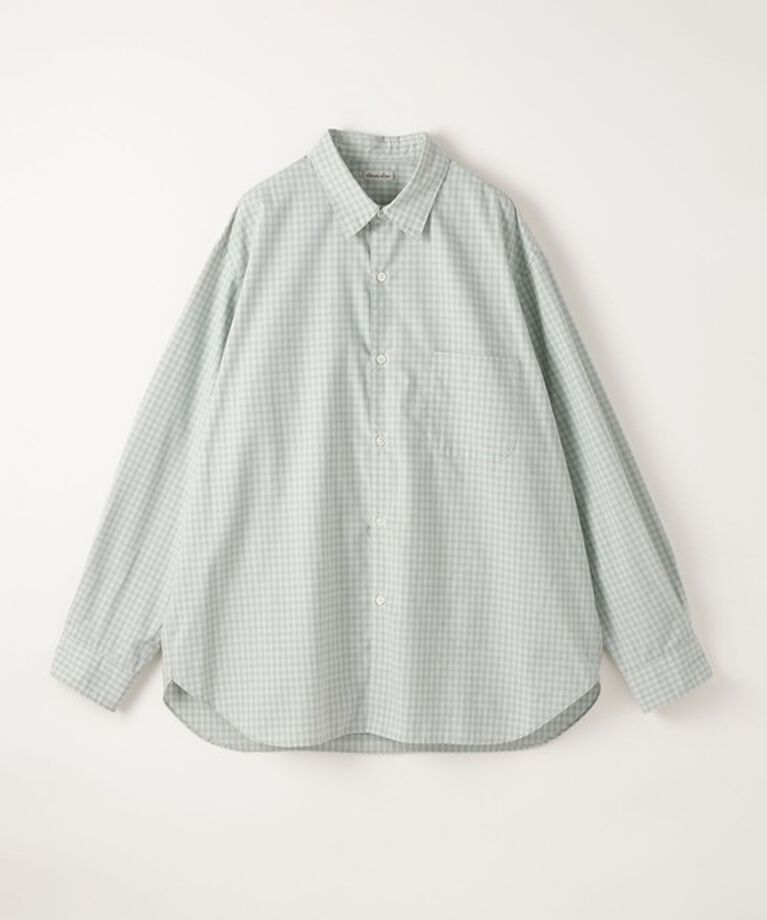 STEVEN ALAN「＜Steven Alan＞ TR オンブレ― チェック レギュラーカラー シャツ LOOSE」|シャツ・ブラウス|MD.GRAY