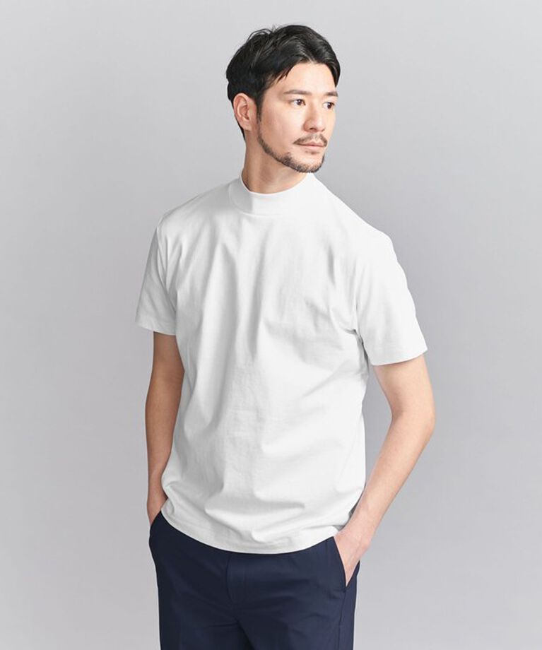 BEAUTY&YOUTH UNITED ARROWS「【WEB限定 WARDROBE SMART】クリア  ガスコットン モックネック カットソー【抗菌・防臭】」|Tシャツ・カットソー|