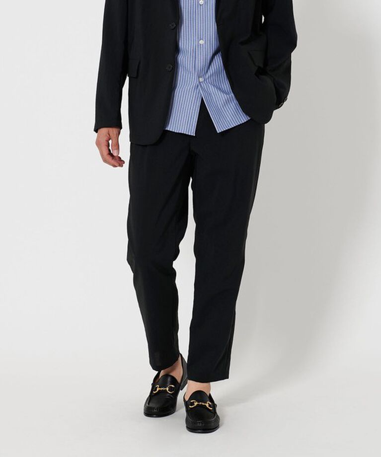 BEAUTY&YOUTH UNITED ARROWS「TORAY「リランチェ＆+」1P  テーパード パンツ ‐ウォッシャブル セットアップ対応‐」|チノ|BLACK