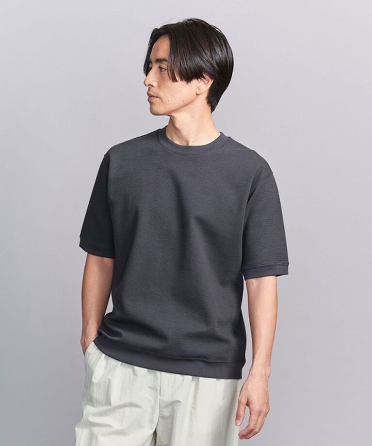 BEAUTY&YOUTH UNITED ARROWS「ダブルフェイス ジオメ コンフォート クルーネック Tシャツ」|Tシャツ・カットソー|DK.GRAY