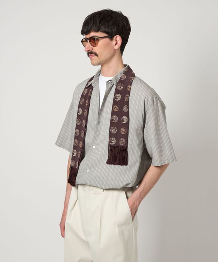 STEVEN ALAN「＜Steven Alan＞ C/L/S ストライプ レギュラーカラー シャツ ALINE LOOSE CASUAL」|シャツ・ブラウス|