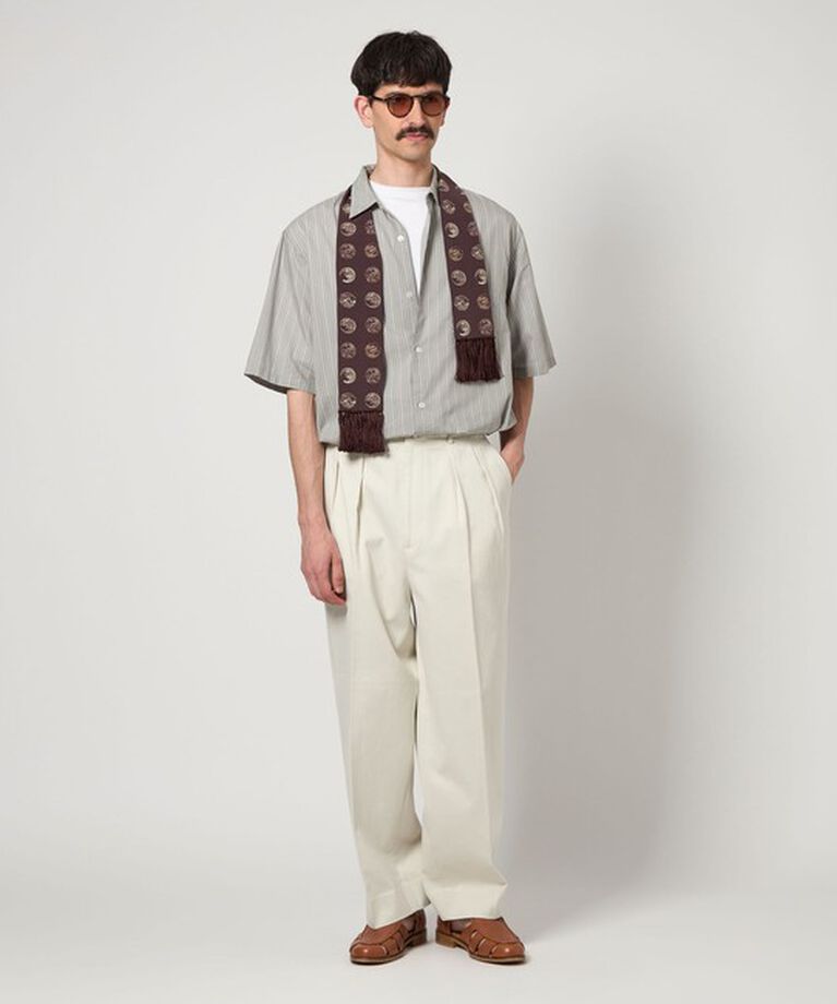 STEVEN ALAN「＜Steven Alan＞ C/L/S ストライプ レギュラーカラー シャツ ALINE LOOSE CASUAL」|シャツ・ブラウス|