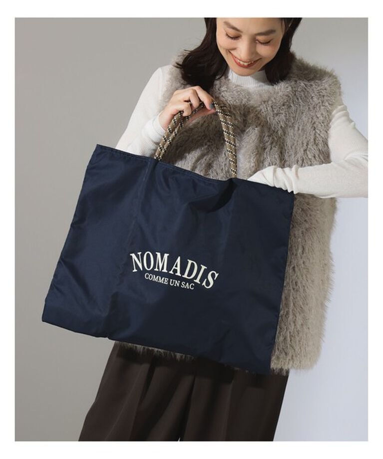 Demi-Luxe BEAMS 「NOMADIS × Demi-Luxe BEAMS / 別注 SAC リバーシブル ロゴトートバッグ」|トートバッグ|NAVY*TAUPE