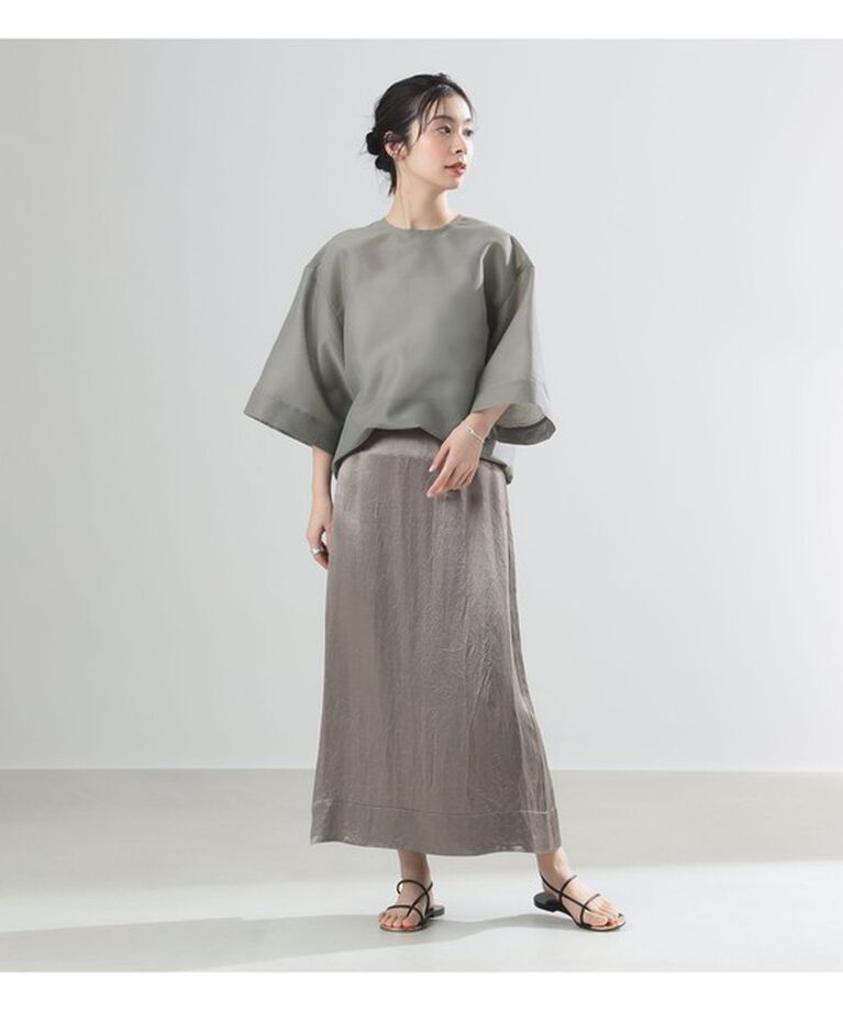 Demi-Luxe BEAMS 「AK+1 / シアーオーガンジー ブラウス」|シャツ・ブラウス|