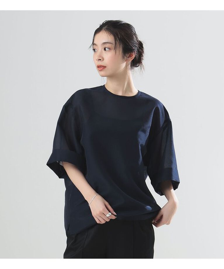 Demi-Luxe BEAMS 「AK+1 / シアーオーガンジー ブラウス」|シャツ・ブラウス|