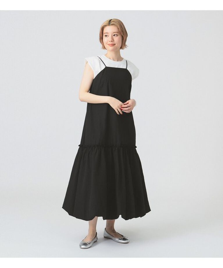 Ray BEAMS 「バルーン キリカエ キャミ ワンピース」|ワンピース|BLACK