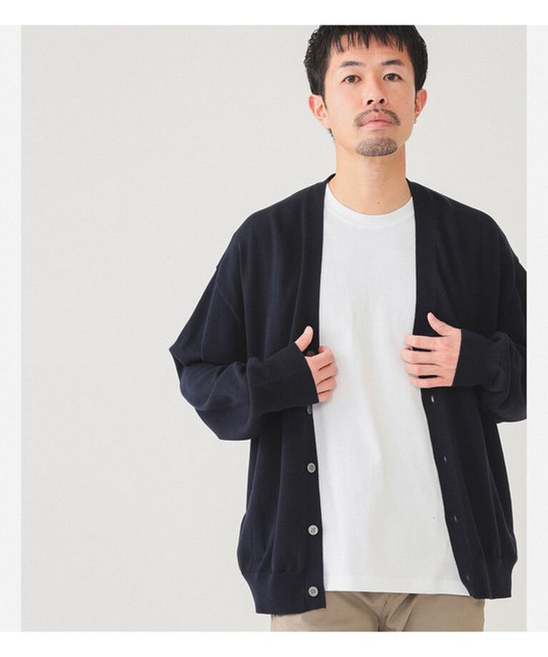 BEAMS「リラックス ソリッド カーディガン」|ニット・セーター|D/NAVY