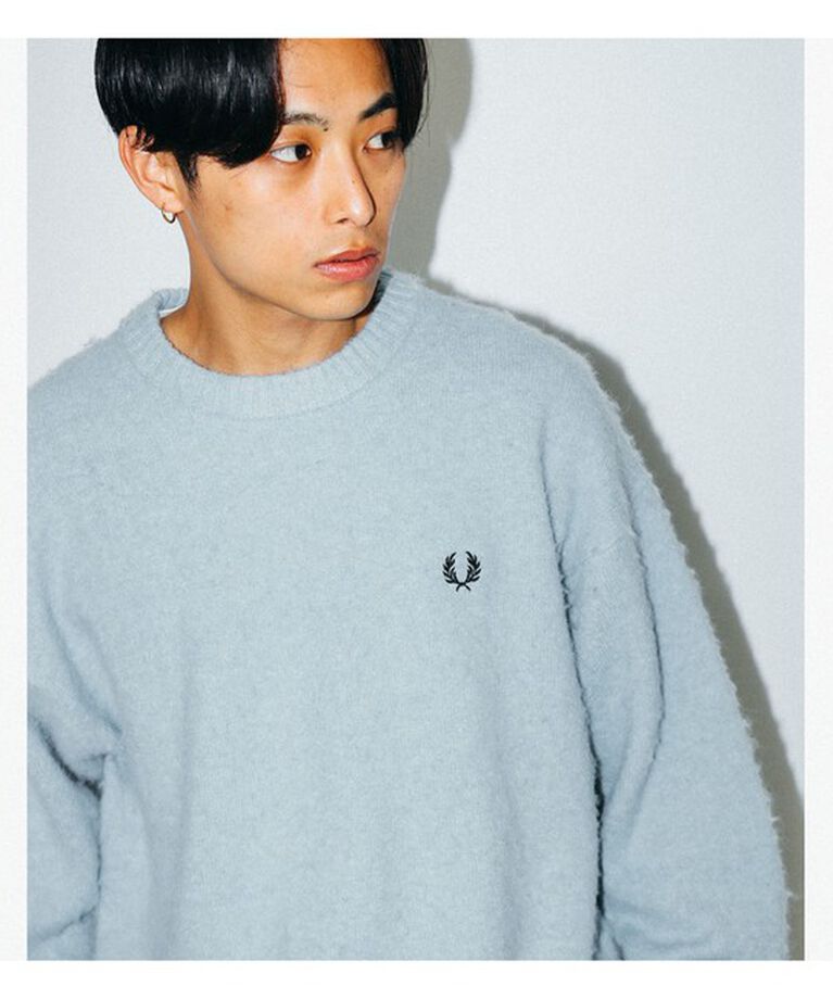 BEAMS「FRED PERRY / 別注 フラッフィ クルーネックニット」|ニット・セーター|
