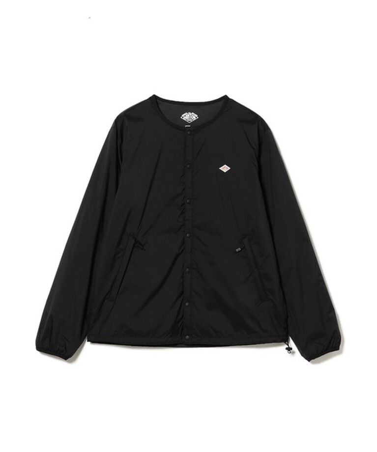 BEAMS「DANTON / INSULATION COLLARLESS JACKET」|ブルゾン・スタジャン|BLACK