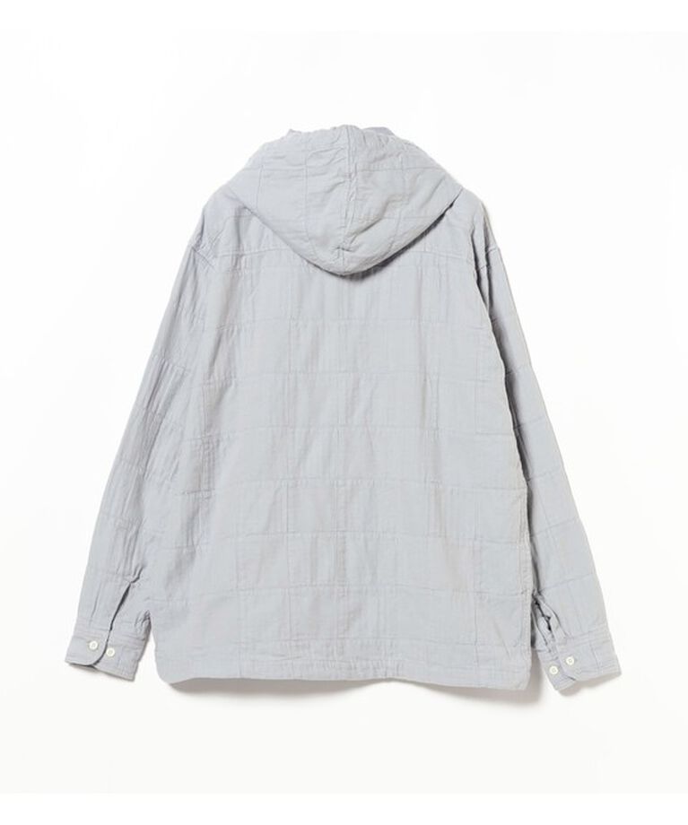 BEAMS「パッチワーク ヘリンボーン フードシャツ」|シャツ・ブラウス|