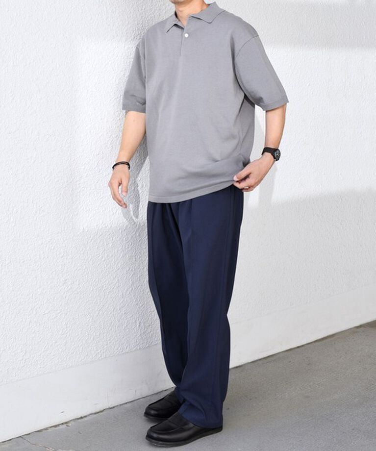 SHIPS any「SHIPS any:〈接触冷感〉ハイゲージ リネンミックス サマー ニット ポロシャツ 25SS◇」|ポロシャツ|