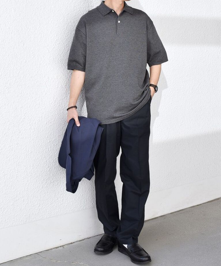 SHIPS any「SHIPS any:〈接触冷感〉ハイゲージ リネンミックス サマー ニット ポロシャツ 25SS◇」|ポロシャツ|