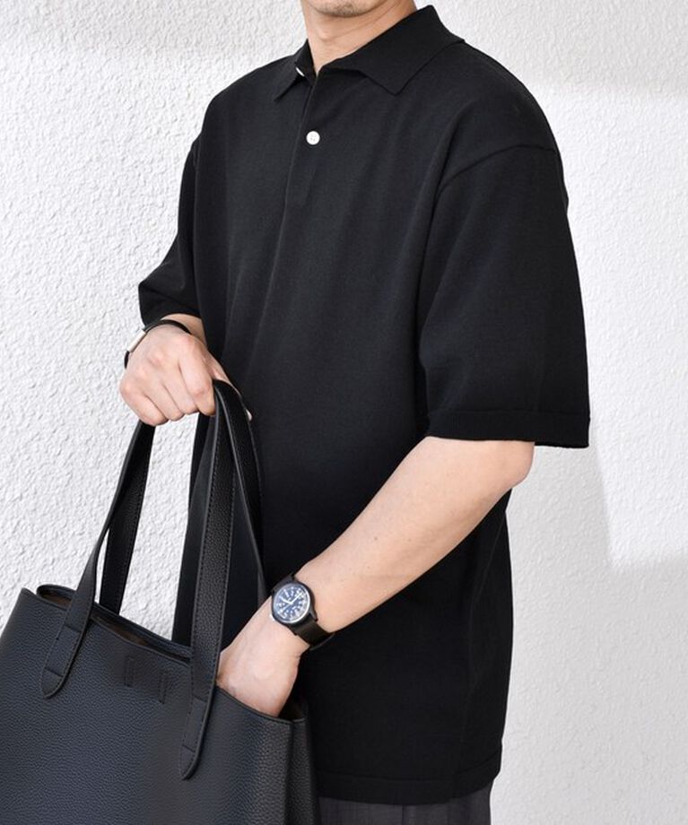 SHIPS any「SHIPS any:〈接触冷感〉ハイゲージ リネンミックス サマー ニット ポロシャツ 25SS◇」|ポロシャツ|