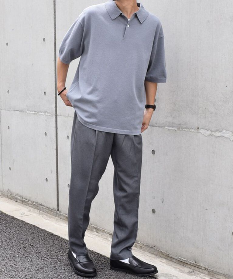 SHIPS any「SHIPS any:〈接触冷感〉ハイゲージ リネンミックス サマー ニット ポロシャツ 25SS◇」|ポロシャツ|