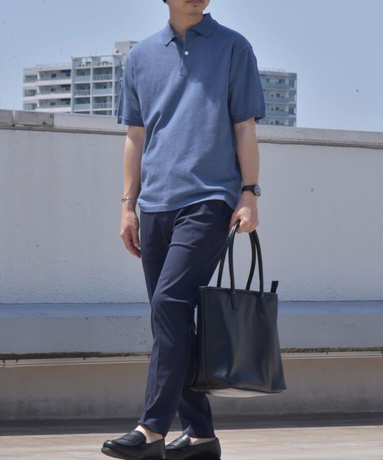 SHIPS any「SHIPS any:〈接触冷感〉ハイゲージ リネンミックス サマー ニット ポロシャツ 25SS◇」|ポロシャツ|