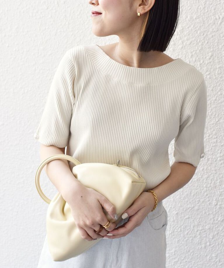 SHIPS for women「*オーガニックコットン バック クロス リブ トップス◇」|Tシャツ・カットソー|