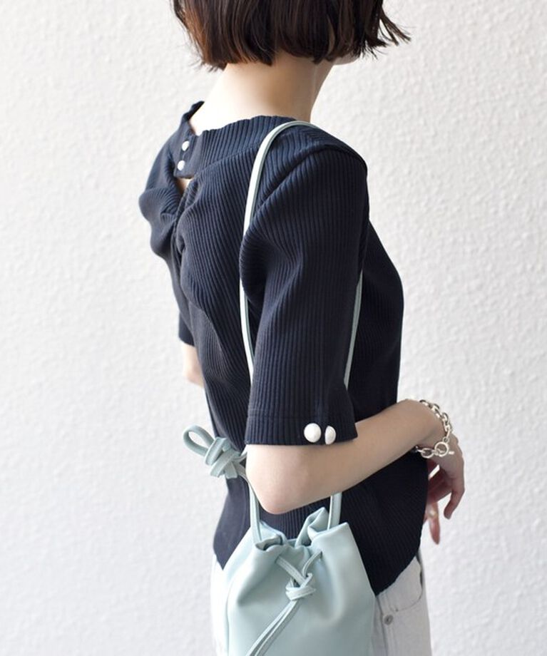 SHIPS for women「*オーガニックコットン バック クロス リブ トップス◇」|Tシャツ・カットソー|