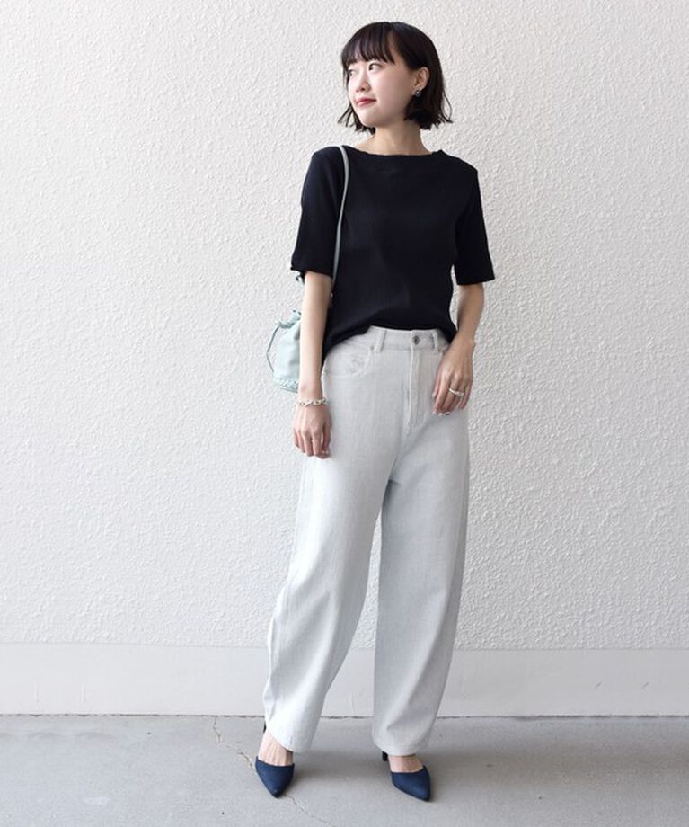 SHIPS for women「*オーガニックコットン バック クロス リブ トップス◇」|Tシャツ・カットソー|
