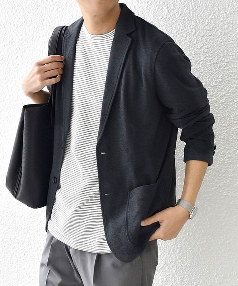 SHIPS any「SHIPS any: 〈洗濯機可能〉サマー ニット ジャケット 25SS◆」|テーラードジャケット|
