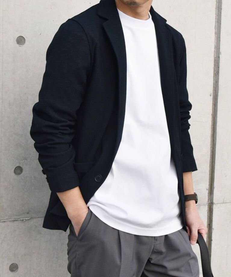 SHIPS any「SHIPS any: 〈洗濯機可能〉サマー ニット ジャケット 25SS◆」|テーラードジャケット|ネイビー