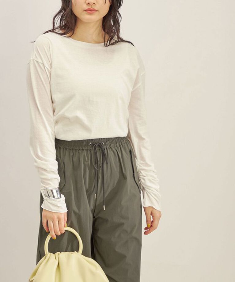 SHIPS for women「〈手洗い可能〉PLA ライト 天竺 ロングスリーブ TEE◇」|Tシャツ・カットソー|オフホワイト