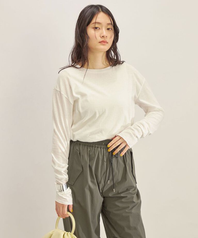 SHIPS for women「〈手洗い可能〉PLA ライト 天竺 ロングスリーブ TEE◇」|Tシャツ・カットソー|