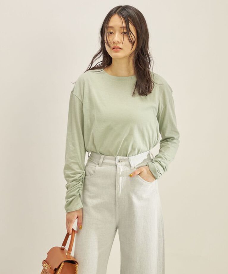 SHIPS for women「〈手洗い可能〉PLA ライト 天竺 ロングスリーブ TEE◇」|Tシャツ・カットソー|
