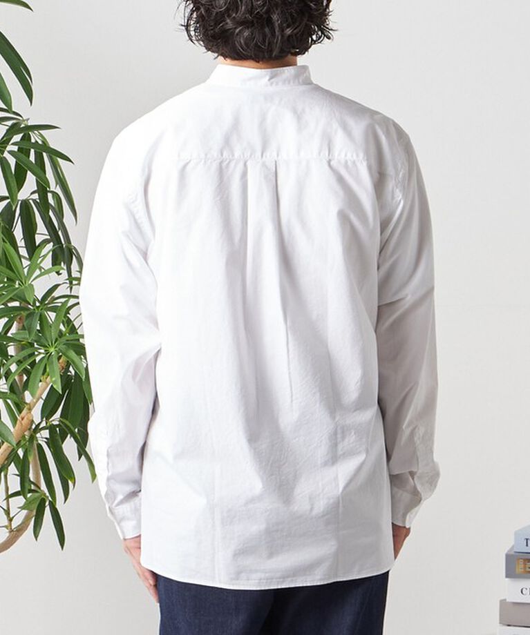 SHIPS any「SHIPS any: ストライプ / ソリッド リラックス バンドカラー シャツ 25SS◇」|シャツ・ブラウス|