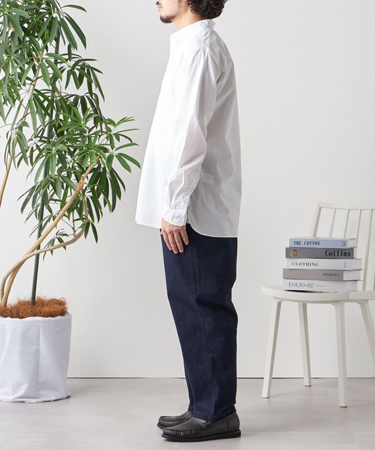 SHIPS any「SHIPS any: ストライプ / ソリッド リラックス バンドカラー シャツ 25SS◇」|シャツ・ブラウス|